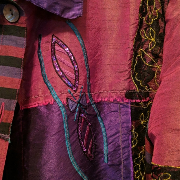 1X Mixed Media Embroidered Jacket - Picture 4 of 12